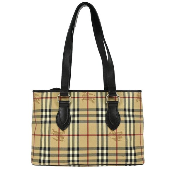 Burberry Beige PVC House Check Tote Handbag ITTIVGRO58CAL XX06773 - Picture 1 of 11